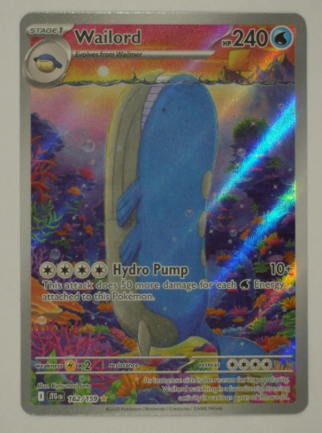 Wailord 162/159 SV09 Journey Together Holo Full Art Pokémon Card Near Mint